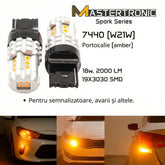 LED Spark Becuri auto 7440 – Portocalii (W21W) (semnalizatoare, avarii) – set 2 buc.
