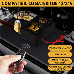 Mastertronic 220 – Deconector inteligent ON/OFF pentru baterie, cu telecomandă, 12/24V