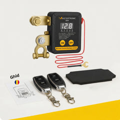 Mastertronic 220 – Deconector inteligent ON/OFF pentru baterie, cu telecomandă, 12/24V